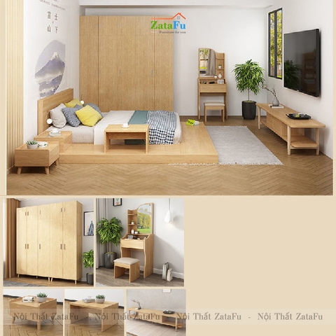 Giường ngủ gỗ đơn giản đa năng phong cách Nhật Bản GG-38