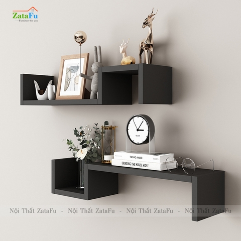 Kệ decor gắn tường hình bậc thang uốn lượn độc đáo KTT-120