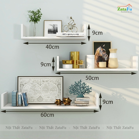 Kệ trang trí treo tường chữ U đa năng nhiều kích thước KTT-93