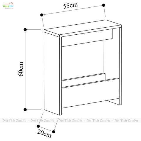 Kệ Gỗ Để Bàn SoFa Phòng Khách Tab Đầu Giường Mini Thiết Kế Đơn Giản TDG-41 ZataFu