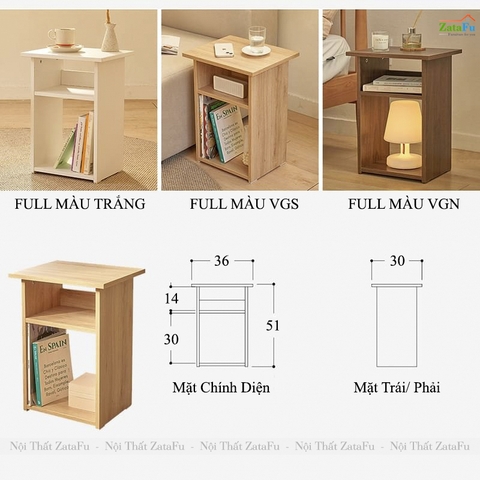 Kệ Gỗ Để Bàn SoFa Phòng Khách Tab Đầu Giường Phòng Ngủ Thiết Kế Đơn Giản TDG-42 ZataFu