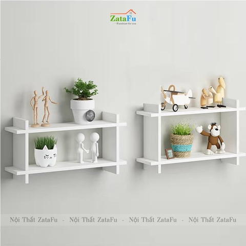 Kệ gỗ mini hình thang decor gắn tường xinh xắn KTT-113