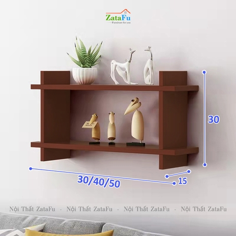 Kệ gỗ mini hình thang decor gắn tường xinh xắn KTT-113