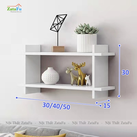 Kệ gỗ mini hình thang decor gắn tường xinh xắn KTT-113