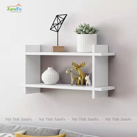Kệ gỗ mini hình thang decor gắn tường xinh xắn KTT-113