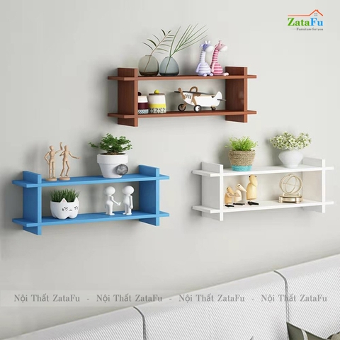 Kệ gỗ mini hình thang decor gắn tường xinh xắn KTT-113