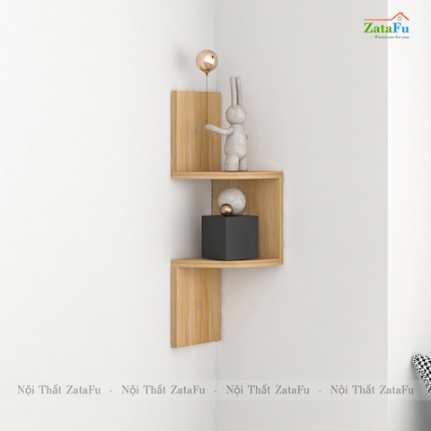 Kệ decor gỗ kệ sách gắn tường hình ziczac mới lạ cho căn phòng KTT-51