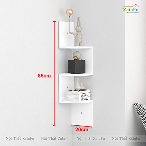 Kệ decor gỗ kệ sách gắn tường hình ziczac mới lạ cho căn phòng KTT-51