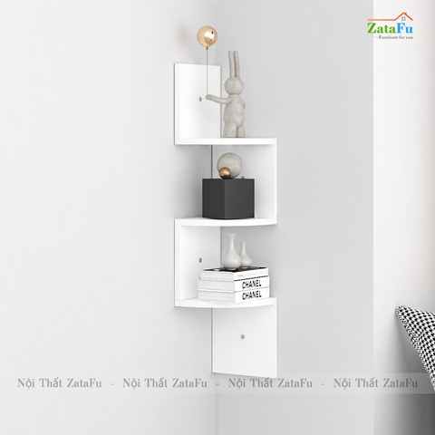 Kệ decor gỗ kệ sách gắn tường hình ziczac mới lạ cho căn phòng KTT-51