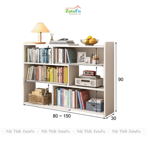 Kệ sách gỗ xoay gấp gọn hiện đại cho phòng ngủ của bé KTT-61