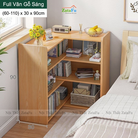 Kệ sách gỗ xoay gấp gọn hiện đại cho phòng ngủ của bé KTT-61