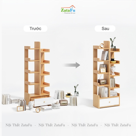 Kệ xương rồng kệ sách hình cây độc đáo KTT-47