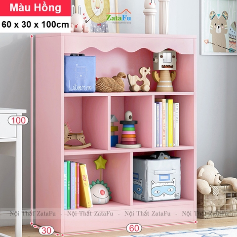 Kệ Sách Gỗ Để Sàn Xin Xắn Trang Trí Phòng Học, Phòng Ngủ Cho BÉ KTT-81