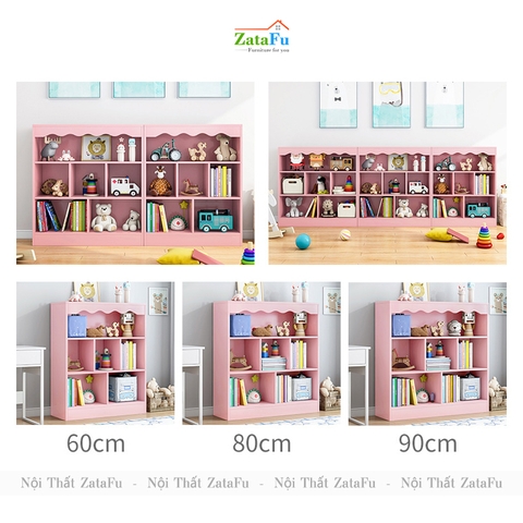 Kệ Sách Gỗ Để Sàn Xin Xắn Trang Trí Phòng Học, Phòng Ngủ Cho BÉ KTT-81