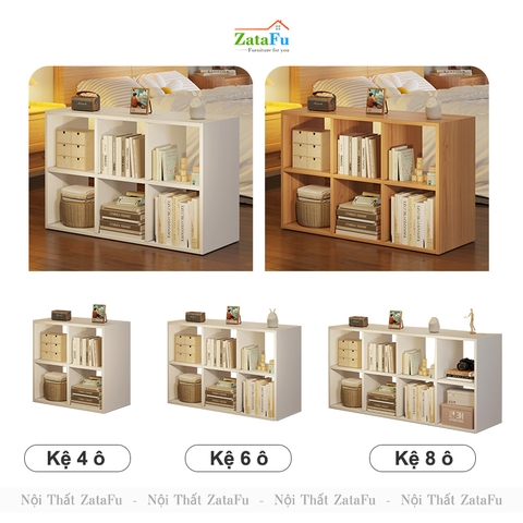 Kệ Trang Trí Ô Vuông Nhiều Tầng Nhiều Ngăn Cho Phòng Khách Phòng Ngủ Dùng Ván MDF Dày 17mm KTT-84