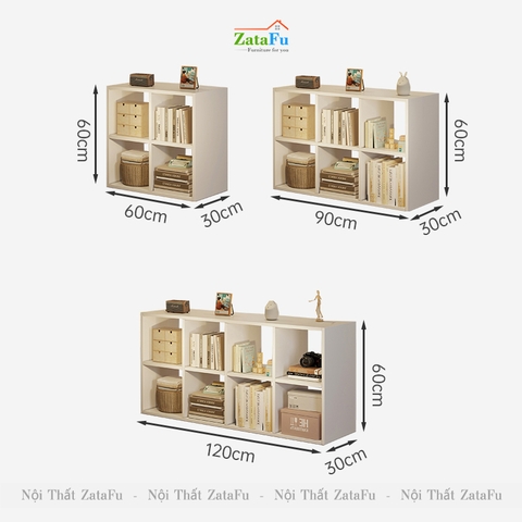 Kệ Trang Trí Ô Vuông Nhiều Tầng Nhiều Ngăn Cho Phòng Khách Phòng Ngủ Dùng Ván MDF Dày 17mm KTT-84