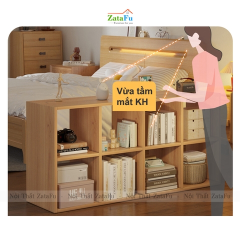 Kệ Trang Trí Ô Vuông Nhiều Tầng Nhiều Ngăn Cho Phòng Khách Phòng Ngủ Dùng Ván MDF Dày 17mm KTT-84