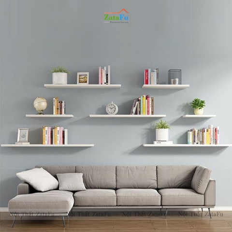 Kệ treo tường gỗ decor phòng ván rộng 15cm nhiều kích thước mẫu 3 KTT-95
