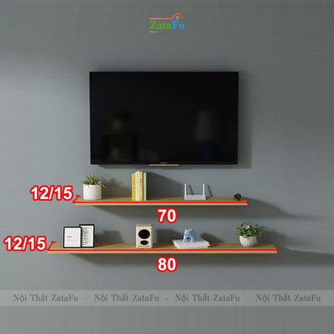 Kệ decor treo tường nhiều kích thước rộng 12cm KTT-91