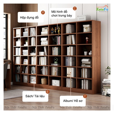 Tủ Kệ Sách Phối Hợp Kích Thước Lớn KTT-49