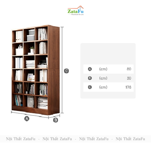 Tủ Kệ Sách Phối Hợp Kích Thước Lớn KTT-49