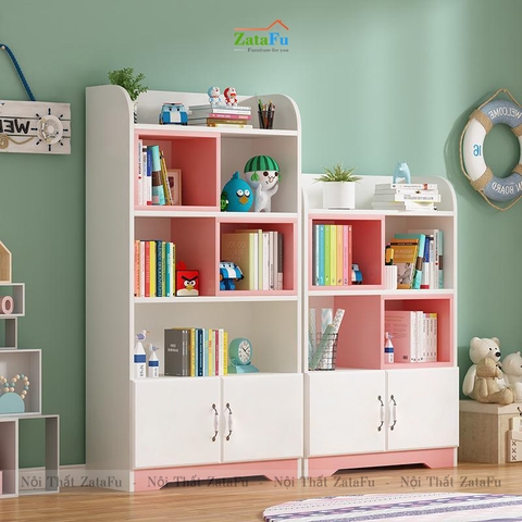 Tủ Kệ Sách Trang Trí Phối Màu Sinh Đông Cho Nội Thất Trẻ Em, Phòng Khách TUTT-45