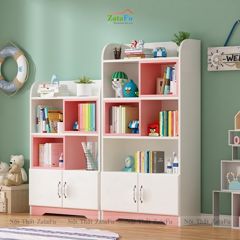 Tủ Kệ Sách Trang Trí Phối Màu Sinh Đông Cho Nội Thất Trẻ Em, Phòng Khách TUTT-45