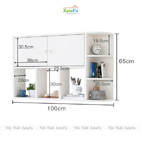 Kệ Sách Treo Tường Gỗ MDF KTT-56