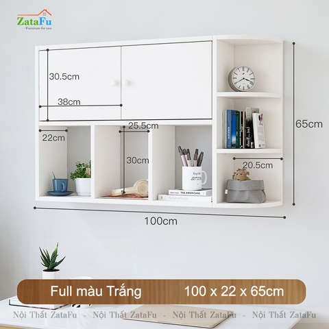 Kệ Sách Treo Tường Gỗ MDF KTT-56