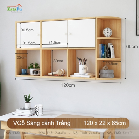 Kệ Sách Treo Tường Gỗ MDF KTT-56