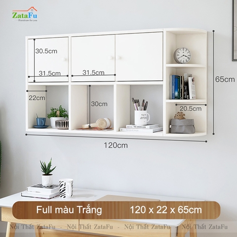 Kệ Sách Treo Tường Gỗ MDF KTT-56