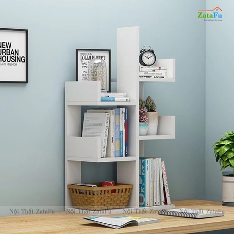 Kệ sách xương rồng kệ hình cây trang trí bàn học độc đáo KTT-90
