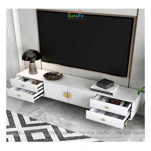 Kệ tivi chân crom mạ vàng hiện đại KTV-18