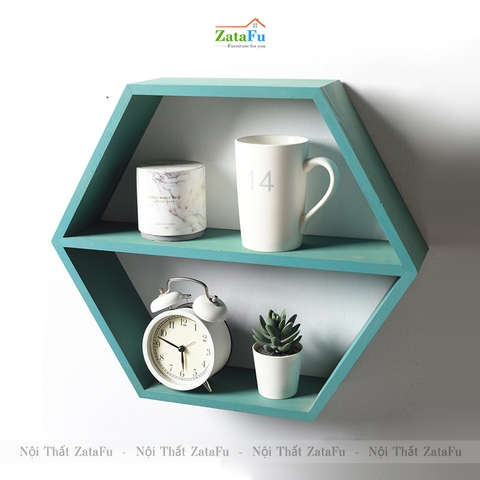 Kệ tổ ong decor gắn tường đa sắc KTT-116