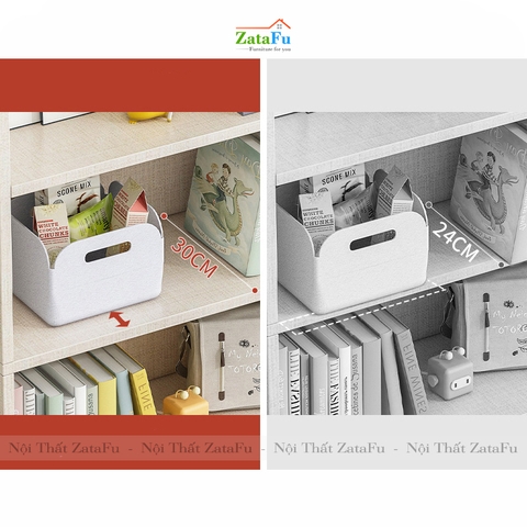 Tủ sách trang trí gỗ MDF KTT-21