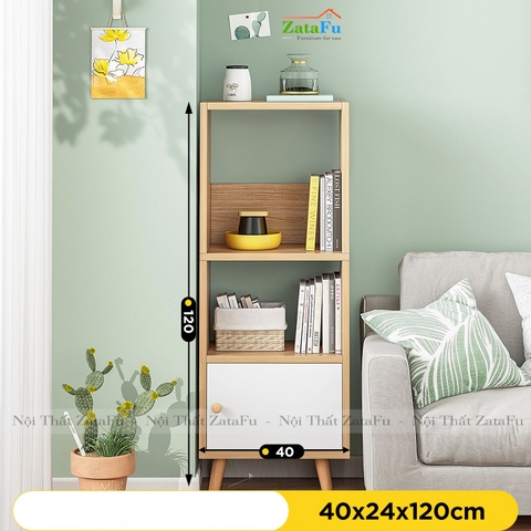 Tủ trang trí phong cách Bắc Âu chân gỗ KTT-15
