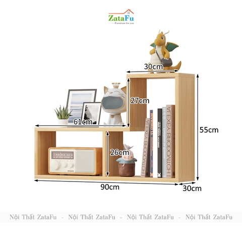 Kệ decor chữ L  phối hợp nhiều cách sử dụng đặc biệt KTT-122