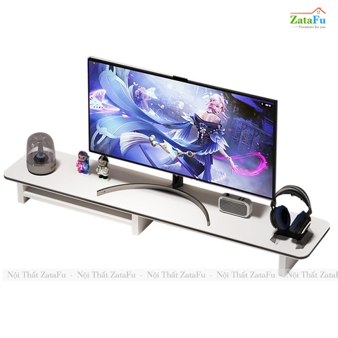 Kệ Để Màn Hình Máy Tính Để Bàn Decor Trang Trí Bàn Làm Việc Cạnh Bo Cong KVT-05
