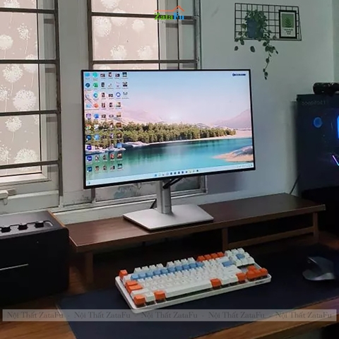 Kệ Kê Màn Hình Máy Tính Gỗ Decor Để Bàn Làm Việc KVT-06