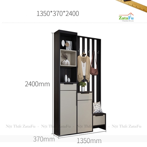 Tủ giày trang trí đơn giản cao 1m8 TGIAY-13