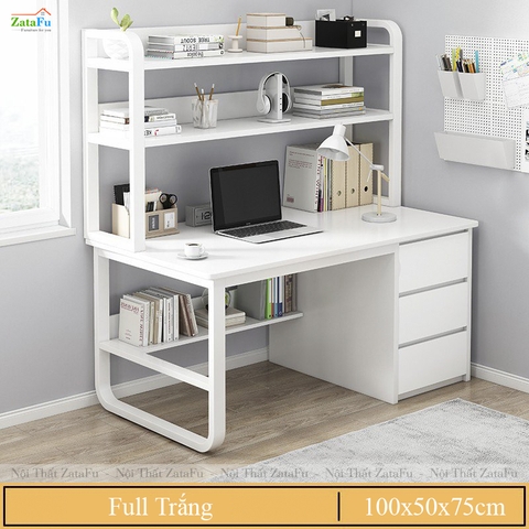 Bàn Học Bàn Làm Việc Gỗ MDF Kết Hợp Khung Sắt Sơn Tĩnh Điện BLV-153 ZataFu