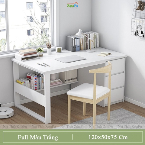 Bàn Học Bàn Làm Việc 3 Ngăn Kéo Chân Sắt Sơn Tĩnh Điện BLV-145 zatafu