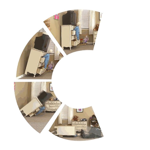 Pát Nhựa Khóa Tủ Chống Lật Ngã Tủ Gắn Tường