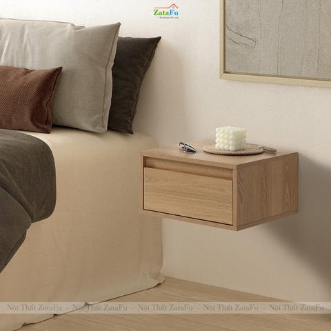 Tủ Đầu Giường Gỗ 1 Ngăn Kéo Treo Tường TDG-44 ZataFu