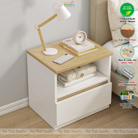 Tủ Đầu Giường Mini Phong Cách Hiện Đại Có Ngăn Kéo Decor Phòng Ngủ TDG-37