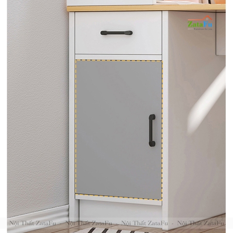 Bàn làm việc gỗ hiện đại cao cấp kèm kệ sách BLV-29