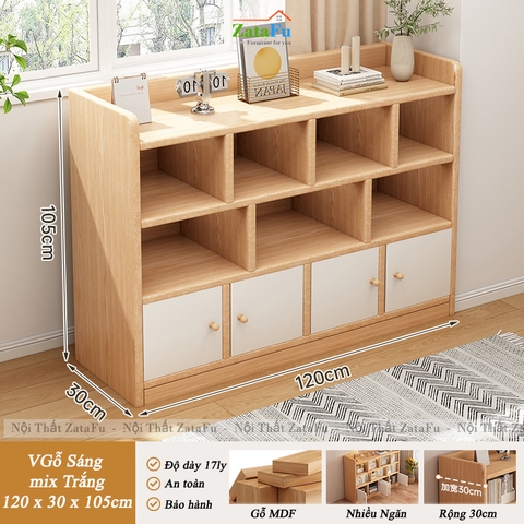Tủ Đựng Hồ Sơ Tài Liệu Nhiều Ngăn Hiện Đại Gỗ MDF TUTT-67 ZataFu