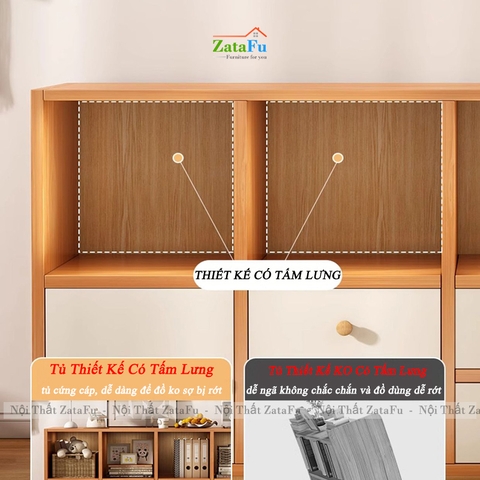Tủ Kệ Để Sách Trang Trí Kết Hợp Kệ Tổ Ong Hiện Đại TUTT-64 ZataFu