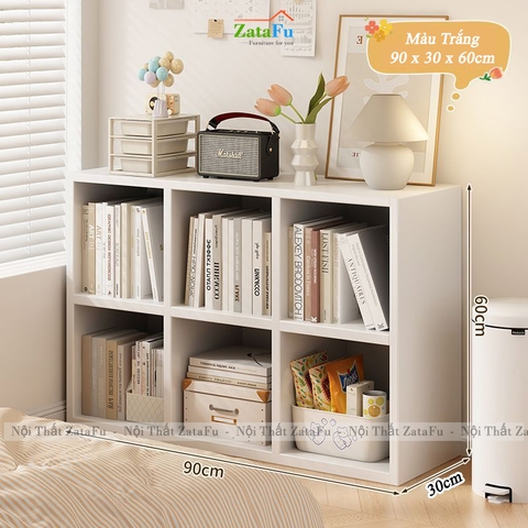 Tủ Kệ Để Sách Trang Trí Kết Hợp Kệ Tổ Ong Hiện Đại TUTT-64 ZataFu