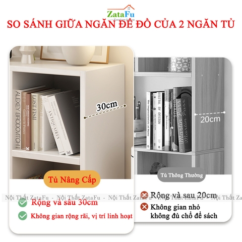 Tủ Kệ Để Sách Trang Trí Kết Hợp Kệ Tổ Ong Hiện Đại TUTT-64 ZataFu